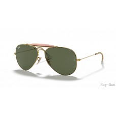 Ray Ban Outdoorsman Ii Gold And Green RB3029 Sunglasses