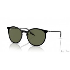Ray Ban Black On Transparent And Green RB2204 Sunglasses