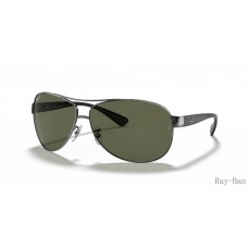 Ray Ban Gunmetal And Green RB3386 Sunglasses