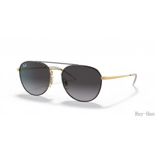 Ray Ban Black On Gold And Grey RB3589 Sunglasses