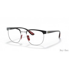 Ray Ban Scuderia Ferrari Collection Black On Silver Frame RB3698VM Eyeglasses