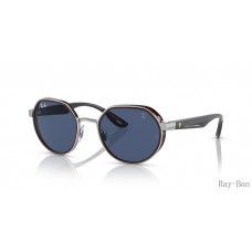 Ray Ban Scuderia Ferrari Collection Silver And Blue RB3703M Sunglasses