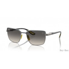 Ray Ban Scuderia Ferrari Collection Grey On Gunmetal And Grey RB3743M Sunglasses