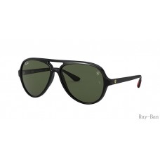 Ray Ban Scuderia Ferrari Collection Black And Green RB4125M Sunglasses