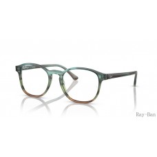 Ray Ban Optics Striped Blue/Green Frame RB5417F Eyeglasses