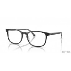 Ray Ban Optics Dark Grey On Transparent Grey Frame RB5418 Eyeglasses