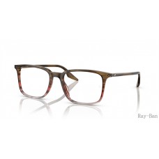 Ray Ban Optics Striped Brown/Red Frame RB5421 Eyeglasses