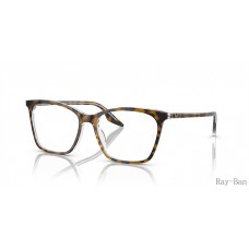 Ray Ban Optics Havana On Transparent Frame RB5422F Eyeglasses