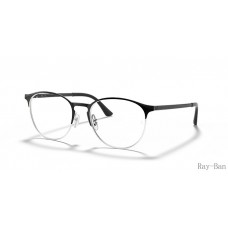 Ray Ban Optics Black On Silver Frame RB6375 Eyeglasses