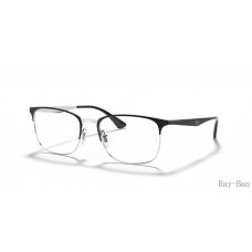 Ray Ban Optics Black On Silver Frame RB6421 Eyeglasses