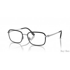 Ray Ban Optics Black On Silver Frame RB6495 Eyeglasses