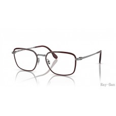Ray Ban Optics Red On Gunmetal Frame RB6511 Eyeglasses
