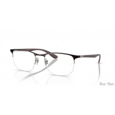 Ray Ban Optics Brown On Gunmetal Frame RB6513 Eyeglasses