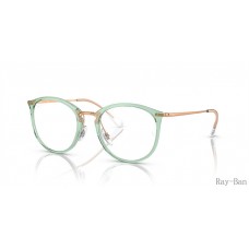 Ray Ban Optics Transparent Green Frame RB7140 Eyeglasses