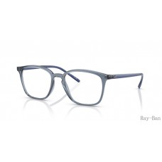 Ray Ban Optics Transparent Dark Blue Frame RB7185 Eyeglasses