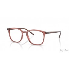 Ray Ban Optics Transparent Light Brown Frame RB7185 Eyeglasses