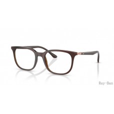 Ray Ban Optics Transparent Brown Frame RB7211 Eyeglasses