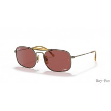 Ray Ban Titanium Antique Gold And Violet RB8062 Sunglasses