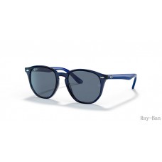 Ray Ban Kids Transparent Blue And Dark Blue RB9070S Sunglasses