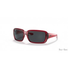 Ray Ban Kids Transparent Red And Grey RB9072S Sunglasses
