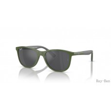 Ray Ban Kids Bio-based Green On Grey And Silver/Grey RB9077S Sunglasses