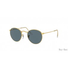 Ray Ban Round Metal Legend Gold Gold And Blue RB3447 Sunglasses