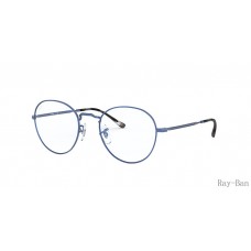 Ray Ban Round Metal Optics Ii Transparent Blue Frame RB3582V Eyeglasses