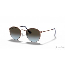 Ray Ban Round Metal Bronze-Copper And Brown RB3447 Sunglasses