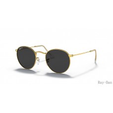 Ray Ban Round Metal Gold And Black RB3447 Sunglasses