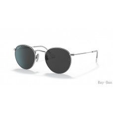 Ray Ban Round Titanium Silver And Black RB8247 Sunglasses