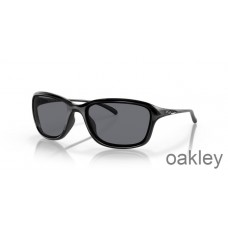 Oakley She's Unstoppable Grey Lenses with Polished Black Frame Sunglasses
