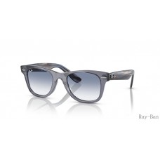 Ray Ban Wayfarer Kids Transparent Blue And Blue RB9066S Sunglasses
