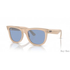 Ray Ban Wayfarer Reverse Opal Beige/Honey And Light Blue RBR0502SF Sunglasses