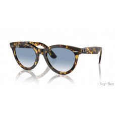 Ray Ban Wayfarer Way Yellow Havana And Clear/Blue RB2241 Sunglasses