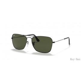 Ray Ban Caravan Gunmetal And Green RB3136 Sunglasses