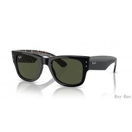 Ray Ban Dia De Muertos Mega Wayfarer Black And Green RB0840S Sunglasses