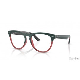 Ray Ban Iris Optics Dark Green On Transparent Light Red Frame RB4471V Eyeglasses