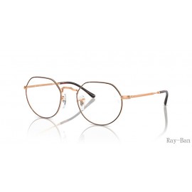 Ray Ban Jack Optics Havana On Rose Gold Frame RB6465 Eyeglasses