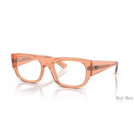 Ray Ban Kristin Optics Bio-based Transparent Orange Frame RB7218 Eyeglasses