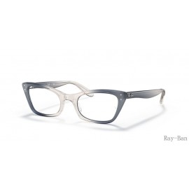 Ray Ban Lady Burbank Optics Transparent Blue Frame RB5499 Eyeglasses