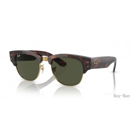 Ray Ban Mega Clubmaster Tortoise On Gold And Green RB0316S Sunglasses