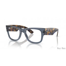 Ray Ban Mega Wayfarer Optics Transparent Dark Blue Frame RB0840V Eyeglasses