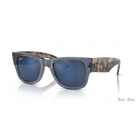 Ray Ban Mega Wayfarer Transparent Dark Blue And Blue RB0840S Sunglasses