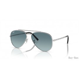 Ray Ban New Aviator Silver And Blue RB3625 Sunglasses