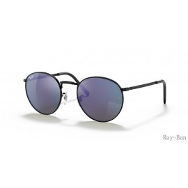 Ray Ban New Round Black And Blue RB3637 Sunglasses