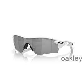 Oakley RadarLock Path (Low Bridge Fit) Slate Iridium Lenses with Matte White Frame Sunglasses
