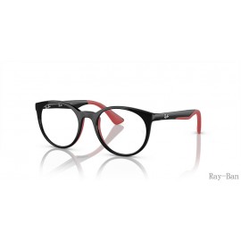 Ray Ban Optics Kids Bio-based Black On Red Frame RY1628 Eyeglasses