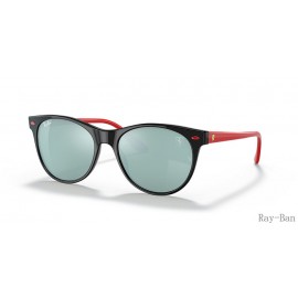 Ray Ban Scuderia Ferrari Collection Black And Silver RB2202M Sunglasses