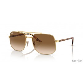 Ray Ban Gold And Brown RB3699 Sunglasses