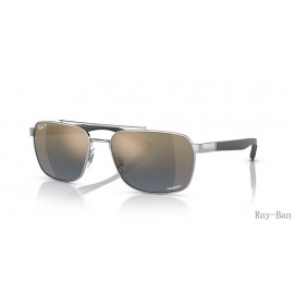 Ray Ban Silver And Blue/Gold RB3701 Sunglasses